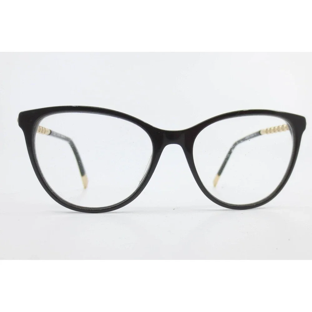 Escada VESD36K Cat Eye Eyeglasses Brown Gold Logo Frames 52-16-140 COL.06XK